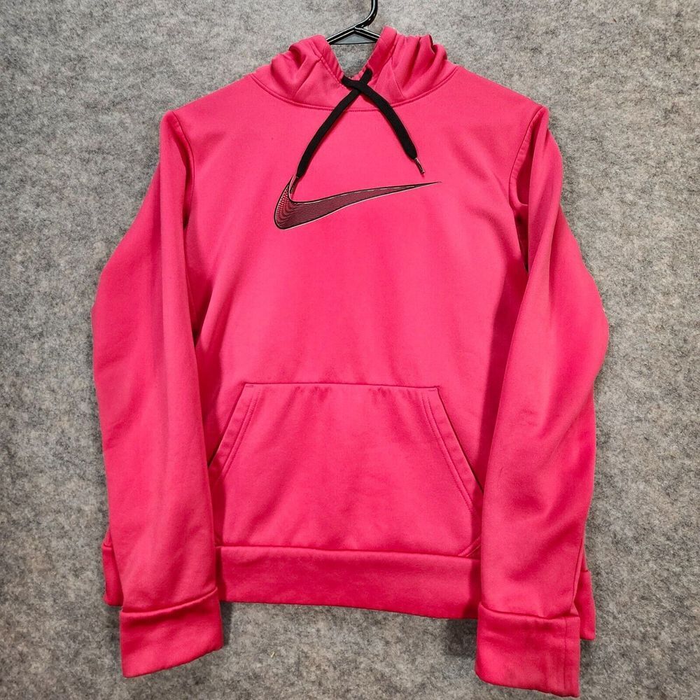 Nike Sportwear Tech Fleece Hoodie Women Dri-Fit Small Pink Center Swoosh Y2K Run